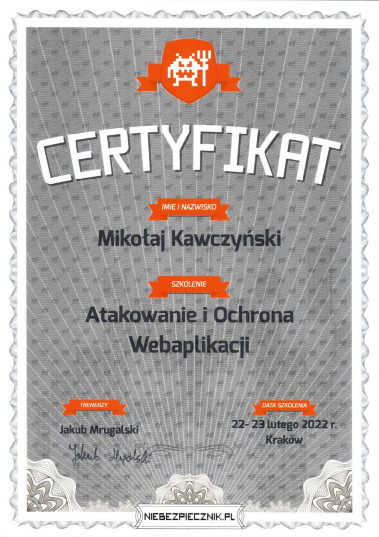 Atakowanie i Ochrona Webaplikacji - Niebezpiecznik