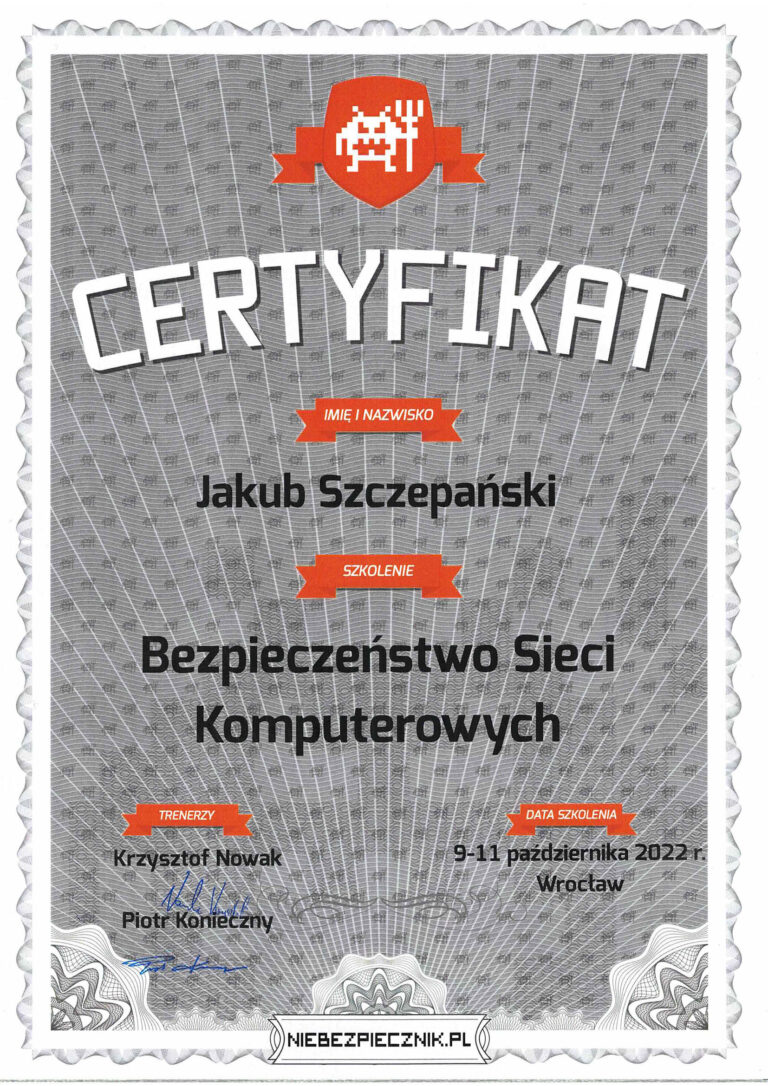 Bezpieczeństwo Sieci Komputerowych - Niebezpiecznik