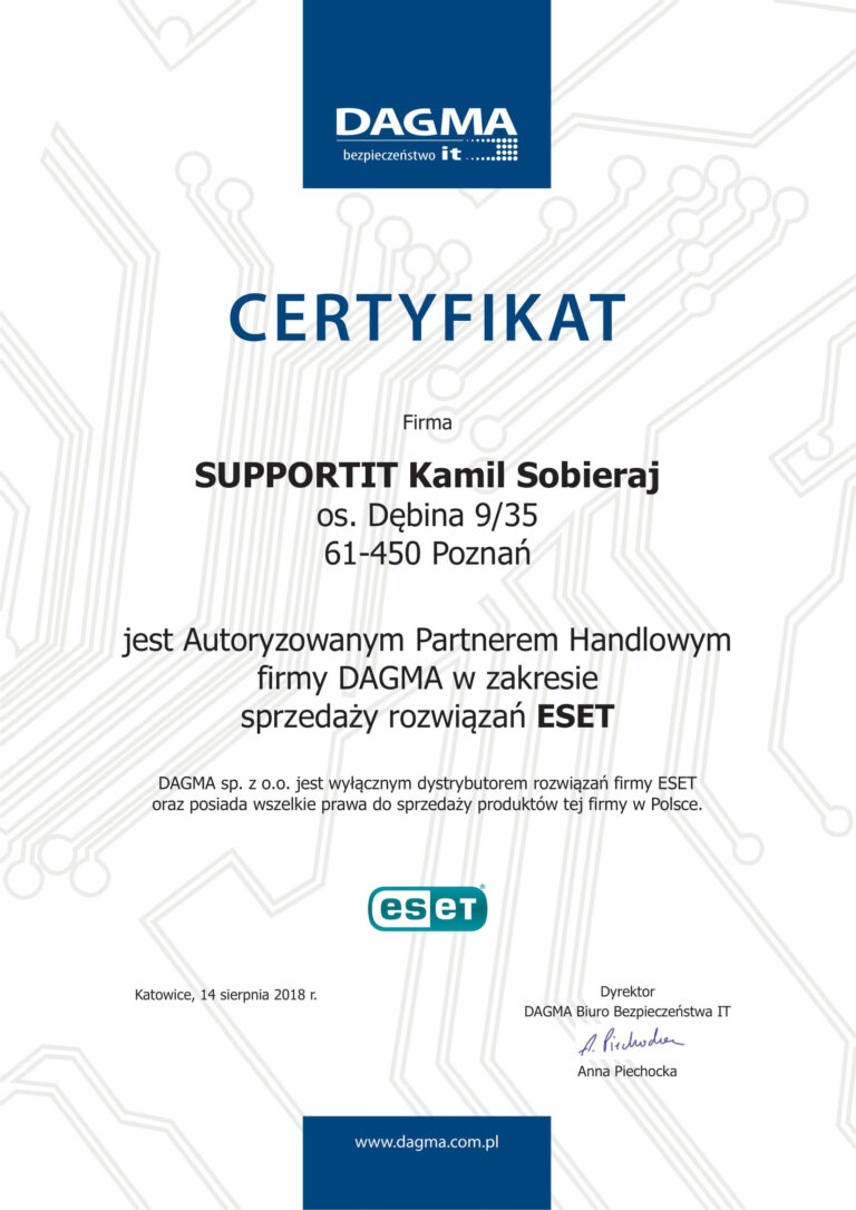 DAGMA - Autoryzowany Partner Handlowy