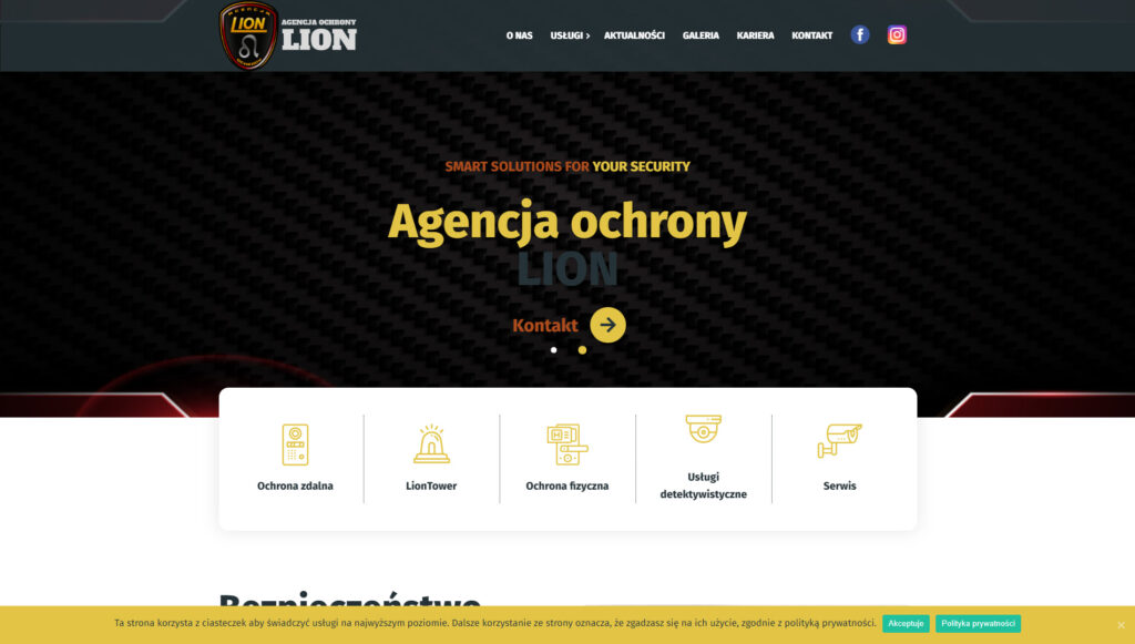 Strona internetowa – lion-ochrona.pl